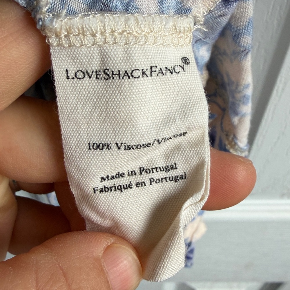 LoveShackFancy Girl's Mini Calix Tee Blue Frosted Shores Floral Print Size 12Y - Picture 7 of 11